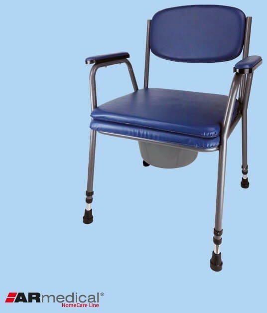 PDS CARE Krzesło toaletowe tapicerowane z regulacją wysokości PLK020