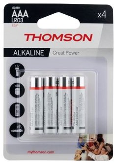 Thomson Baterie alkaiczne LR03 AAA 1,5V THOMSON x4 150350