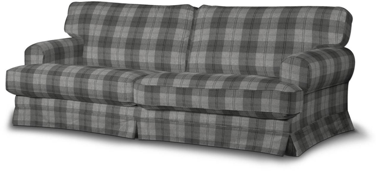 Dekoria Pokrowiec na sofę Ekeskog nierozkładaną krata w odcieniach szarości Sofa Ekeskog nierozkładana Edinburgh 666-115-75
