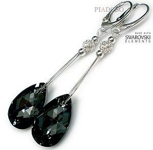 Swarovski Długie Kolczyki Ażurowe 11 Kolorów