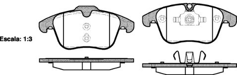 RoadHouse Zestaw klocków hamulcowych, hamulce tarczowe 21219.00