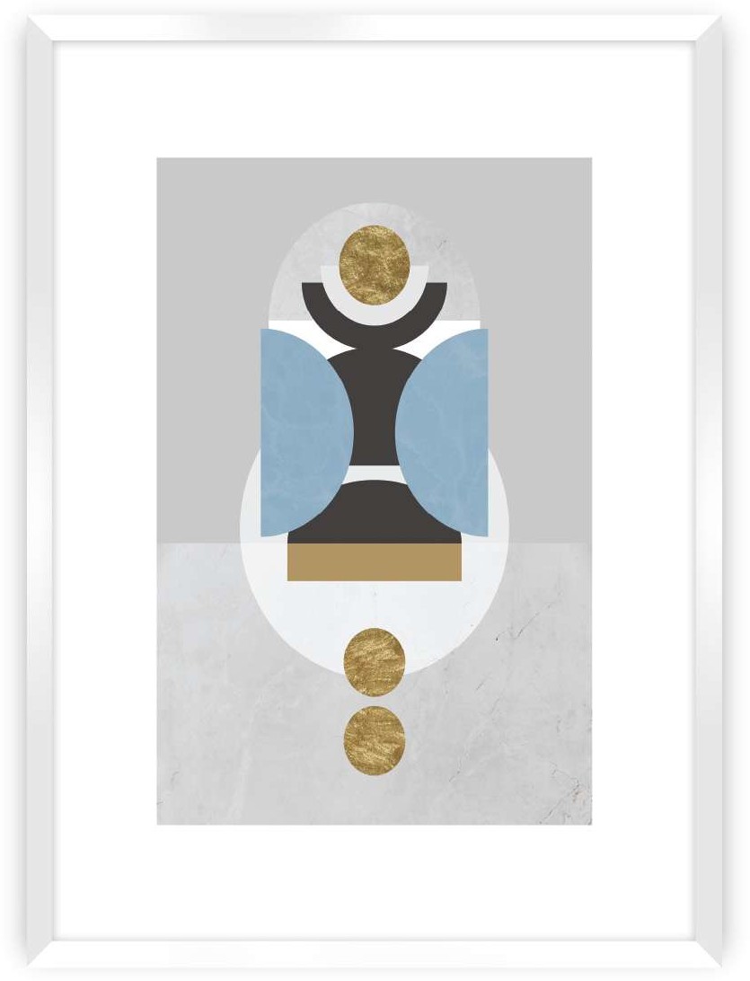Dekoria Plakat Geometric Shapes I 21 x 30 cm Ramka Biała 218D-000-54