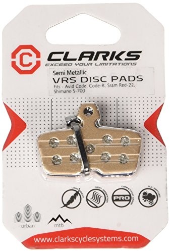 Clarks vrs852 Elite Semi-metallic Disc Brake Pads for XTR M985, XT M785, SLX m666, Deore m615, alfine VRS852
