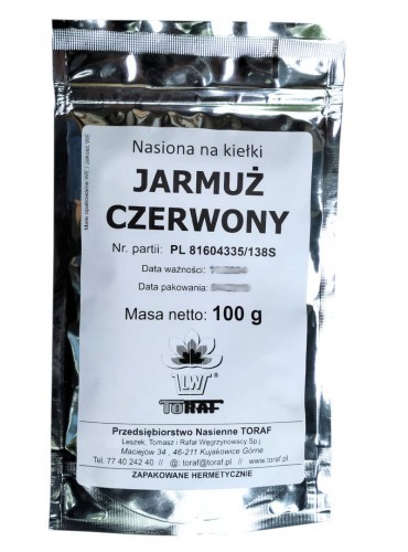 Toraf Kiełki Jarmuż czerwony Red Russian 100 g Mic000091