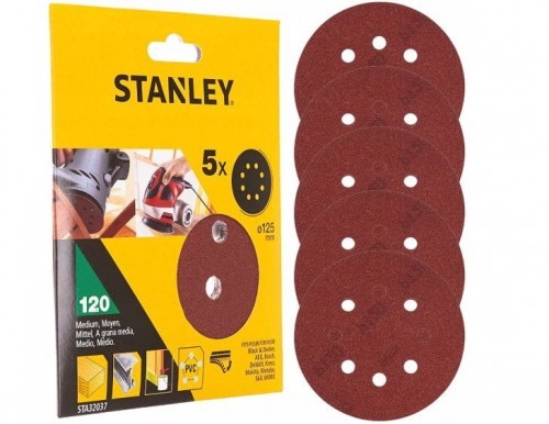 Stanley KRĄŻEK ŚCIERNY 5 SZT 125 MM P120 STA32037 STA32037-XJ