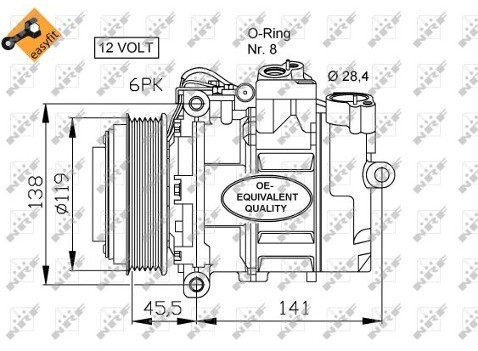 NRF Kompresor, klimatyzacja NRF 32053
