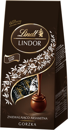 Lindt Bombonierka Lindor Extra Dark Bag 98g 5808-44393