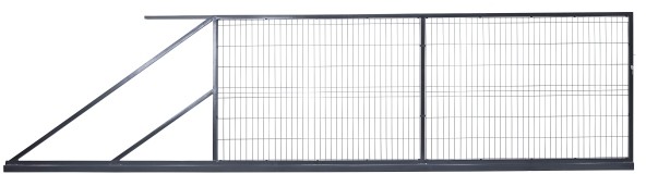 Brama panelowa przesuwna 400 x 150 cm lewa antracyt
