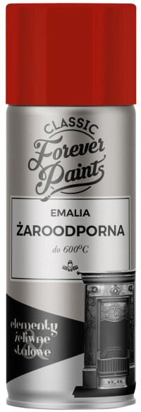 Forever paints Emalia żaroodporna do 600°C Forever Paints 400 ml czerwona