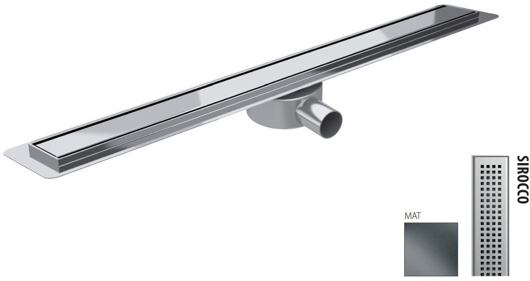 Wiper New Premium Slim Sirocco Zestaw Odpływ liniowy 60 cm mat 100.3386.03.060