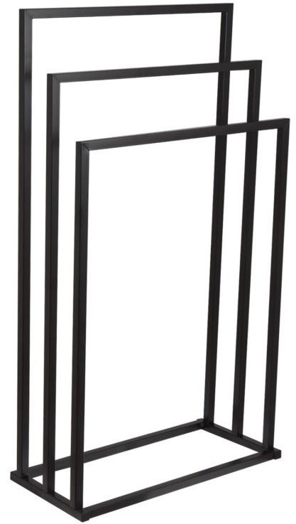 Yoka Home Wieszak łazienkowy stojak na ręczniki 3 ramiona czarny - P.LONIA3-BLK