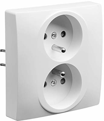 LEDart DEBFLEX DEBFLEX - Podwójne zasilania DIAM2- 2 bieguny + ziemia - Montaż w jednym pudełku - Mocowanie za pomocą śrub i pazurów - Automatyczne zaciski - Kolor Biały 749231