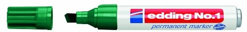 Edding e-NO 1 sztuka 10 Permanent Marker klinowatym czubkiem, 1 do 5 MM, zielony 4-1004