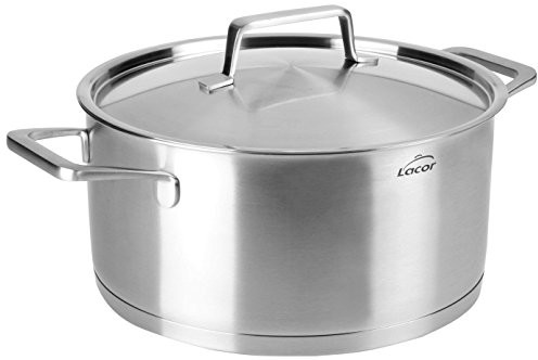 Lacor garnek do smażenia z pokrywką Foodie 26 x 12.5 cm, stal nierdzewna, Grey, 26 cm CM 45026