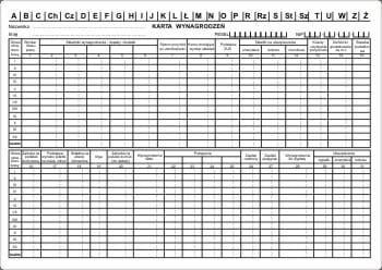 Firma krajewski Karta wynagrodzeń pracownika A4 [Pu/Zo-91] Pu/Zo-91