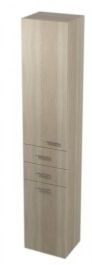 Aqualine ZOJA/KERAMIA FRESH szafka wysoka z koszem 35x184x29cm, lewa, dąb platin 51232