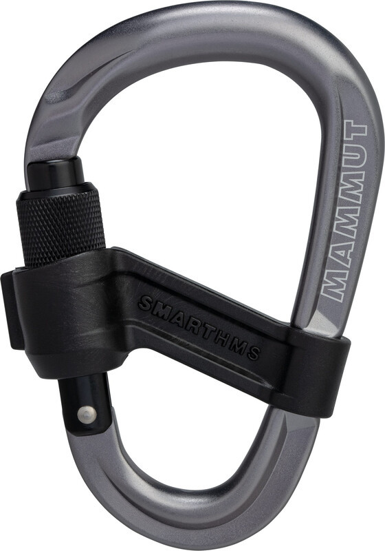 Mammut Smart HMS 2.0 Screwgate Carabiner, szary/czarny 2022 Karabinki niezakręcane 2040-02550-1502-1