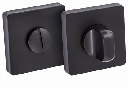 Alubrass klamki drzwiowe Szyld R na WC czarny BLITZ SRCZWC SRCZWC