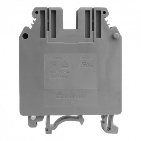 Geberit DEGSON szynowa 0,2-35mm2 1P Przelotowa Szara Śrubowa DGN 3381 PC35-01P-11-00A(H)