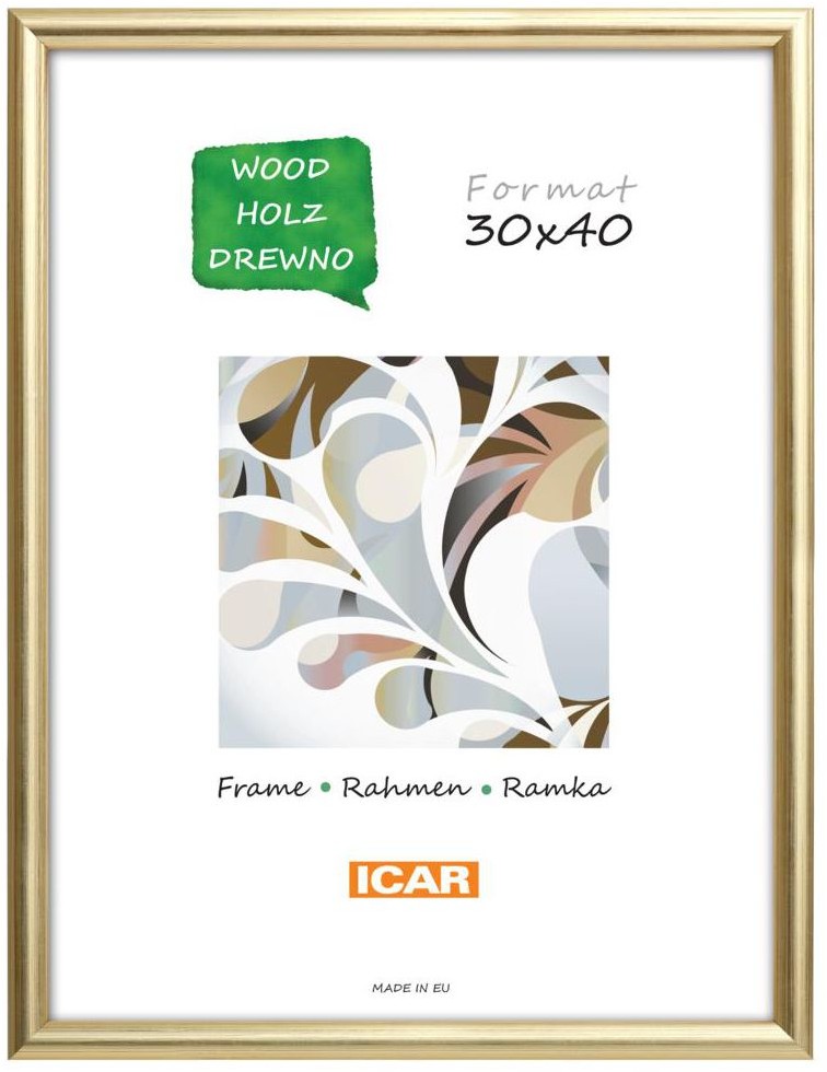 Icar Ramka na zdjęcia DRI HIT 30 x 40 cm złota drewniana