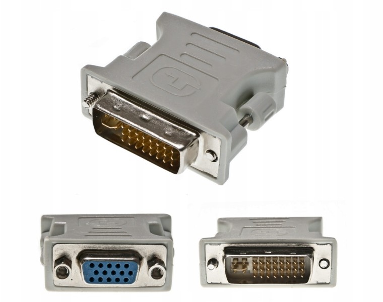 Adapter DVI Męski na Vga Żeński 24+5 Pin