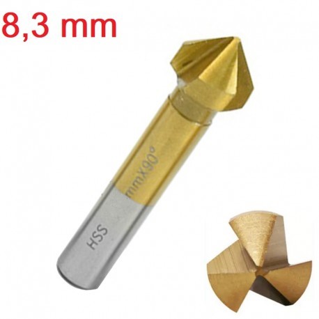 Frez pogłębiacz stożkowy fazownik HSS 8,3 mm 90st