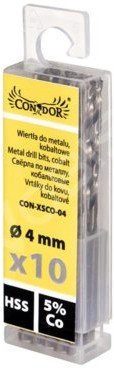 CONDOR Zestaw wierteł kobaltowe do metalu 4mm 10szt