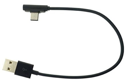 System-S złącze USB 3.1 Type C wtyk kątowy 90 ° z USB A 2.0 adapter kabel do transmisji danych Kabel do ładowania 25 cm 10069055013431
