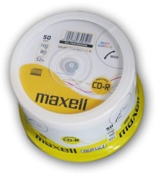 Maxell CD-R 700 MB 52x PRINTABLE 50 szt 624006.40