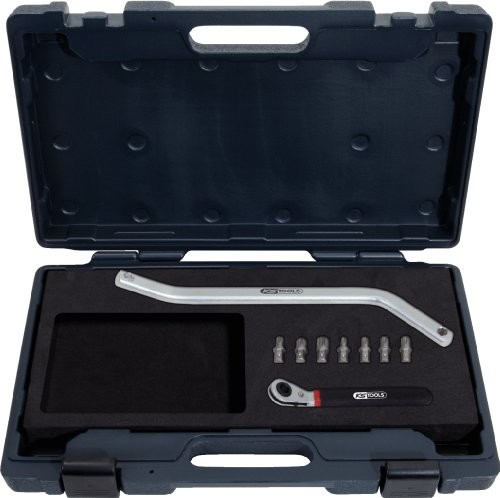 KS Tools Narzędzia do KS 140.2180 specjalny zawias do drzwi i ślad komplet kluczy nasadowych 9-teilg 4042146224328