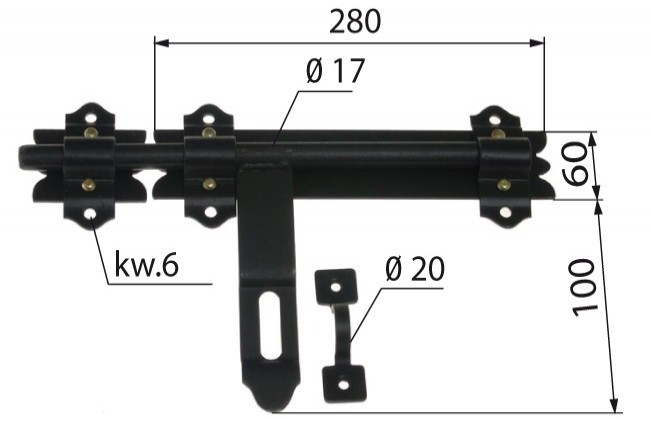 Zasuwa bramowa 350 czarna