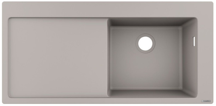 Hansgrohe S51 Zlewozmywak granitowy jednokomorowy 105x51 cm szarość betonu 43314380