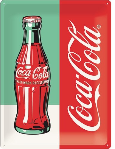 Art Nostalgic 63324 blaszana tabliczka Coca-Cola Bottle Pop , 30 x 40 cm 63324