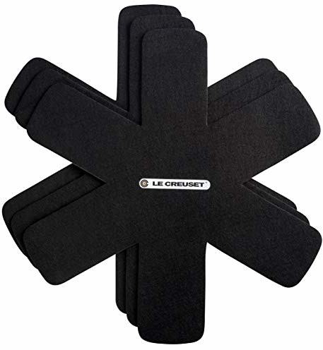 Le Creuset 95003440140300 patelnia, aby chronić Fabric, 3 sztuka, 41 x 41 x 0,04 cm, czarna