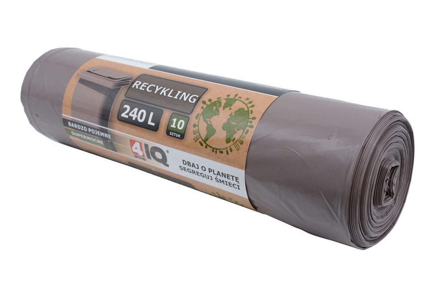 4IQgroup 4IQ Worki do recyclingu brązowe 240 L 10 szt
