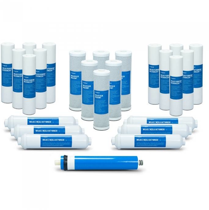 Komplet wkładów na 3 lata + MEMBRANA serwis osmoza MA-ZW5-3M