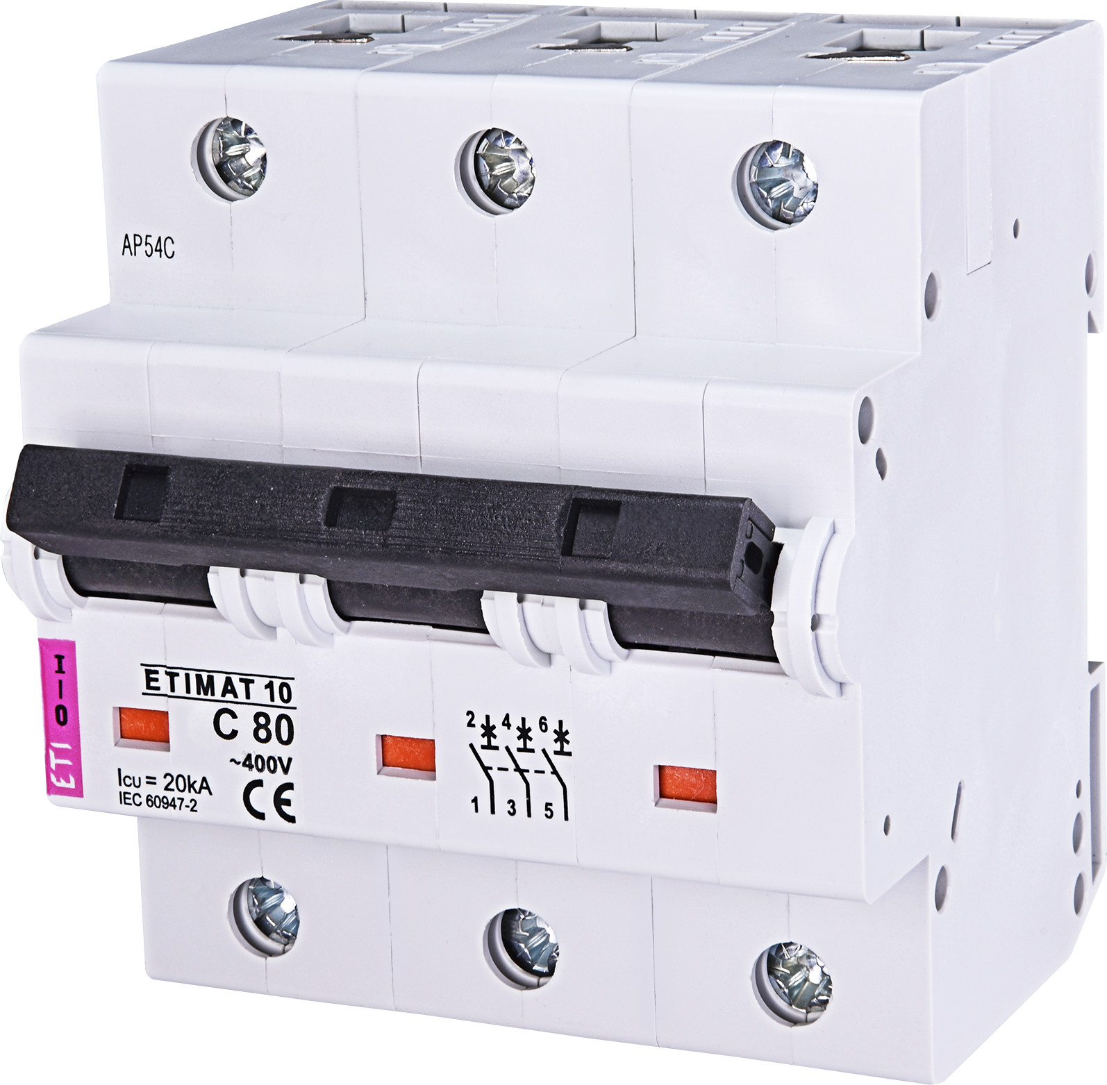 ETI Wyłącznik-nadprądowy-ETIMAT-10-3P-C-80A-10kA 2135731