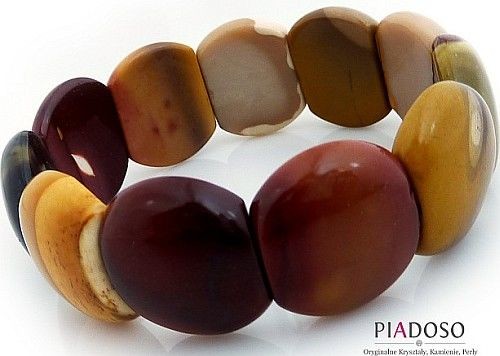 Arande Jaspis Mokait Elegancka Bransoleta Certyfikat 2121111806