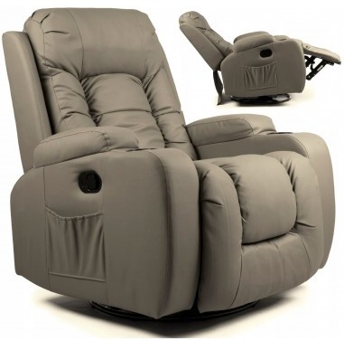 Mebel Elite Fotel Masujący Rozkładany BOX Szary