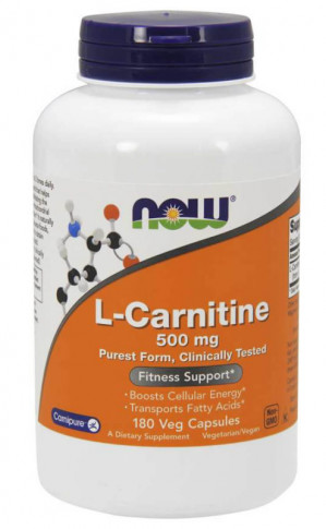 Now Foods Sklep L-CARNITINE 500 MG 180 KAPSUŁEK