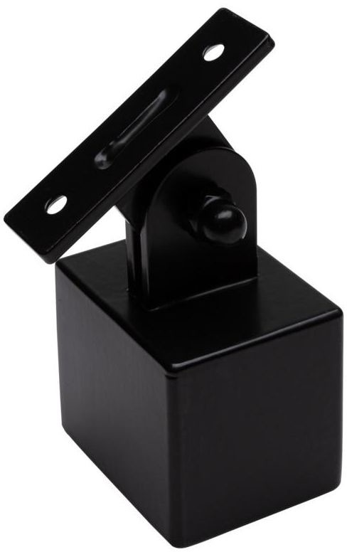 Kornik Wspornik nadstawny ruchomy do poręczy czarny 37x47 mm