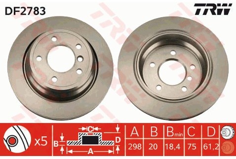 TRW Tarcza hamulcowa DF2783