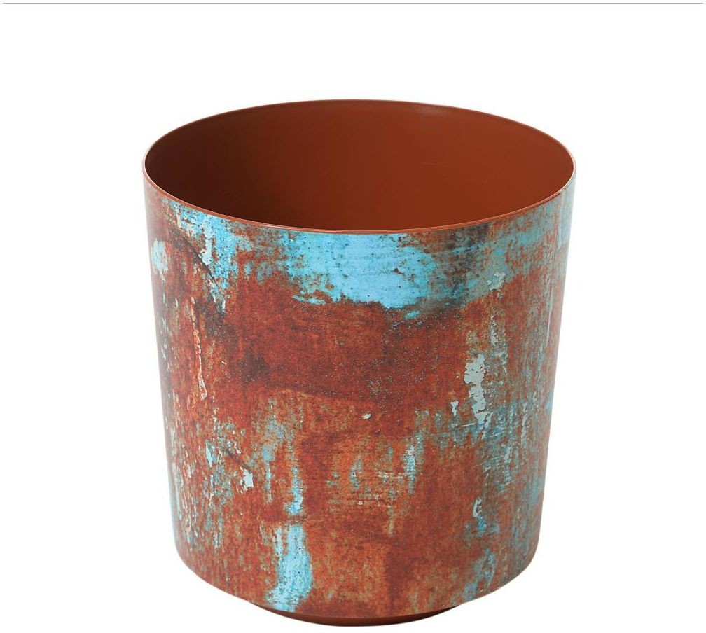 LAMELA Osłonka doniczki plastikowa Solo 25 cm jasna rdza