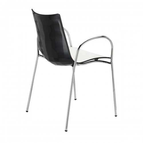 Scab Design Krzesło Zebra Bicolore z podłokietnikami biało - antracytowe 2610 222