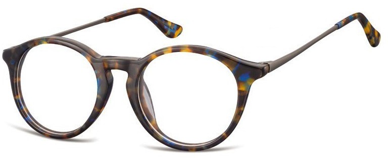 Sunoptic Okrągłe okulary oprawki zerowki korekcyjne AC47H