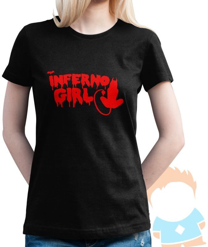 - Inferno Girl damska koszulka z nadrukiem