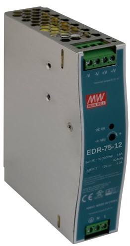 PULSAR EDR 12V/75W/6.3A zasilacz na szynę DIN (PL_EDR-75-12)