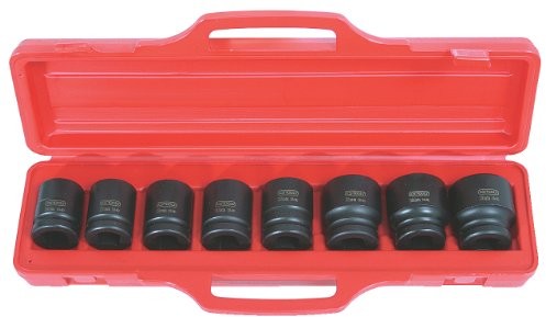 KS Tools 515.0208 3/4 cala Sześciokątny klucz nasadowy siły, zestaw 8-częściowy, 26  38 MM 515.0208