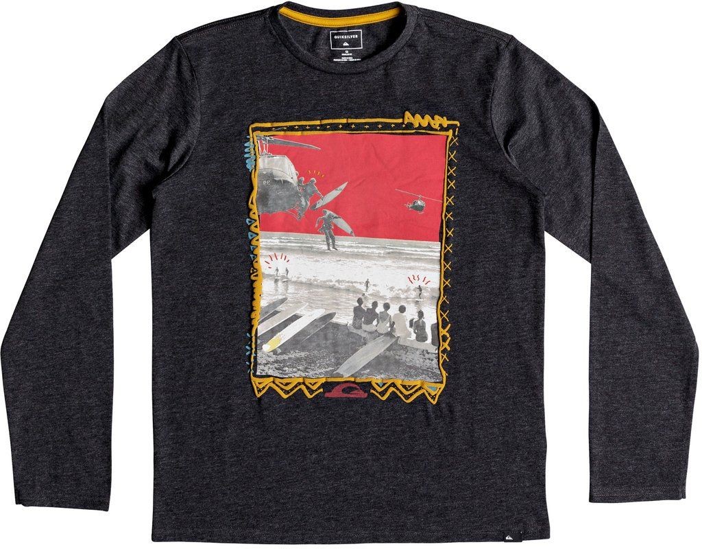 Quiksilver t-shirt D-DAY LS YOUTH Dark Grey Heather KRPH
