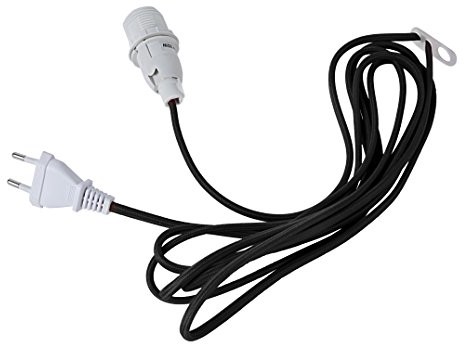 Star Star E 14 kabel zastępczy do oświetlenia gwiazd i wiszących artykułów z czarnym kablem tekstylnym 293-03